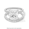 Thumbnail Image 3 of 4-1/2 CT. T.W. Princess-Cut Certified Lab-Created Diamond Split Shank Engagement Ring in 14K White Gold (F/SI2)