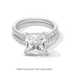 Thumbnail Image 4 of 4-1/2 CT. T.W. Princess-Cut Certified Lab-Created Diamond Split Shank Engagement Ring in 14K White Gold (F/SI2)