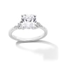 Thumbnail Image 0 of 2-1/4 CT. T.W. Cushion-Cut Certified Lab-Created Diamond Scatter Engagement Ring in 14K White Gold (F/VS2)