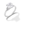 Thumbnail Image 1 of 2-1/4 CT. T.W. Cushion-Cut Certified Lab-Created Diamond Scatter Engagement Ring in 14K White Gold (F/VS2)