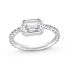 Thumbnail Image 1 of 2-1/2 CT. T.W. Emerald-Cut Certified Lab-Created Diamond Sideways Engagement Ring in 14K White Gold (F/VS2)