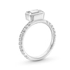 Thumbnail Image 3 of 2-1/2 CT. T.W. Emerald-Cut Certified Lab-Created Diamond Sideways Engagement Ring in 14K White Gold (F/VS2)