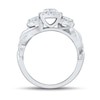 Thumbnail Image 2 of 1 CT. T.W. Diamond Past Present Future® Frame Wrapped Shank Engagement Ring in 14K White Gold