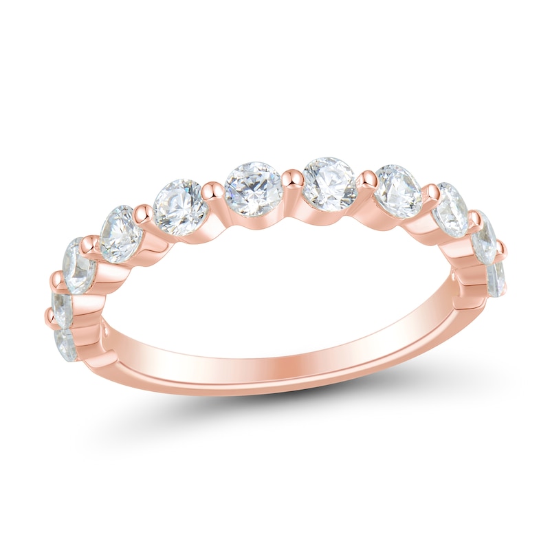 1 CT. T.W. Diamond Nine Stone Anniversary Band in 14K Rose Gold