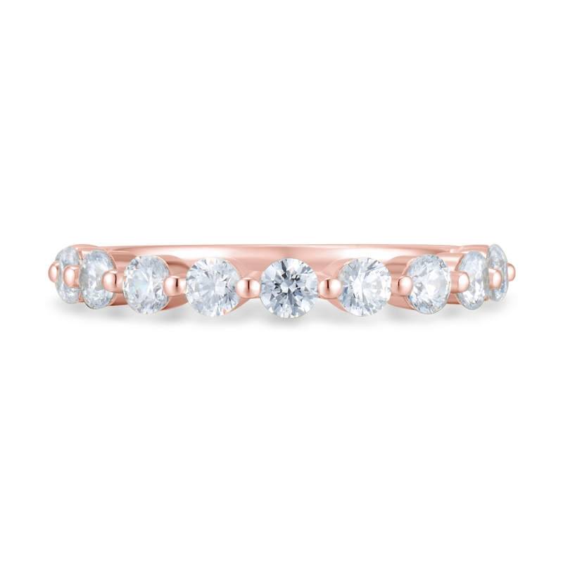 1 CT. T.W. Diamond Nine Stone Anniversary Band in 14K Rose Gold