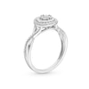 Thumbnail Image 3 of 1/10 CT. T.W. Multi-Diamond Frame Twist Shank Ring in Sterling Silver