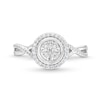 Thumbnail Image 4 of 1/10 CT. T.W. Multi-Diamond Frame Twist Shank Ring in Sterling Silver