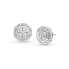 Thumbnail Image 0 of 1/10 CT. T.W. Multi-Diamond Frame Stud Earrings in Sterling Silver