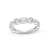 Thumbnail Image 1 of 2 CT. T.W. Multi-Shaped Certified Lab-Created Diamond Bezel-Set Anniversary Band in 14K White Gold (F/VS2)