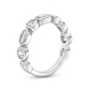 Thumbnail Image 3 of 2 CT. T.W. Multi-Shaped Certified Lab-Created Diamond Bezel-Set Anniversary Band in 14K White Gold (F/VS2)