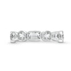 Thumbnail Image 4 of 2 CT. T.W. Multi-Shaped Certified Lab-Created Diamond Bezel-Set Anniversary Band in 14K White Gold (F/VS2)