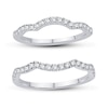 Thumbnail Image 5 of 1-1/8 CT. T.W. Oval Multi-Diamond Frame Twist Shank Bridal Set in 14K White Gold