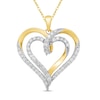 Thumbnail Image 1 of 1/2 CT. T.W. Diamond Double Loop Heart Pendant in 10K Gold