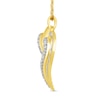 Thumbnail Image 2 of 1 CT. T.W. Baguette and Round Diamond Loop Heart Pendant in 10K Gold