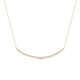 1 CT. T.W. Diamond Curved Bar Necklace in 10K Gold