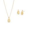 Thumbnail Image 1 of Teardrop Pendant and Stud Earrings Set in Hollow 10K Gold - 17&quot;