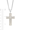 Thumbnail Image 6 of Diamond Accent Cross and Dog Tag Pendant with Link Bracelet Set in Stainless Steel and Yellow Ion Plate