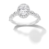 Thumbnail Image 0 of 2 CT. T.W. Oval and Marquise-Cut Certified Lab-Created Diamond Frame Engagement Ring in 14K White Gold (F/VS2)