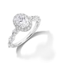 Thumbnail Image 1 of 2 CT. T.W. Oval and Marquise-Cut Certified Lab-Created Diamond Frame Engagement Ring in 14K White Gold (F/VS2)