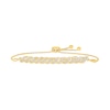 Thumbnail Image 1 of Diamond Accent Cascading Wave Bolo Bracelet in Sterling Silver with 10K Gold Plate - 9&quot;