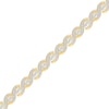 Thumbnail Image 1 of 1/10 CT. T.W. Diamond &quot;S&quot; Link Alternating Bracelet in Sterling Silver with 10K Gold Plate - 7.25&quot;