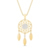 Thumbnail Image 1 of Diamond Accent Dream Catcher Pendant in Sterling Silver with 10K Gold Plate