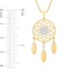 Thumbnail Image 3 of Diamond Accent Dream Catcher Pendant in Sterling Silver with 10K Gold Plate