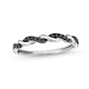 Thumbnail Image 0 of 1/10 CT. T.W. Black Diamond Twist Anniversary Band in 10K White Gold