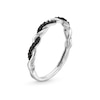 Thumbnail Image 2 of 1/10 CT. T.W. Black Diamond Twist Anniversary Band in 10K White Gold