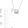 Thumbnail Image 2 of 1/5 CT. Diamond Miracle Cushion Frame Solitaire Pendant in 10K White Gold