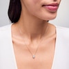 Thumbnail Image 2 of 1 CT. Oval Certified Lab-Created Diamond Frame Solitaire Necklace in 14K Gold (F/SI2) - 19&quot;