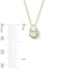 Thumbnail Image 3 of 1 CT. Pear-Shaped Certified Lab-Created Diamond Frame Solitaire Necklace in 14K Gold (F/SI2) - 19&quot;