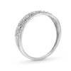 Thumbnail Image 2 of 1/15 CT. T.W. Baguette and Round Diamond Open Triple Row Stackable Anniversary Band in 10K White Gold