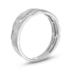 Thumbnail Image 1 of 1/5 CT. T.W. Diamond Graduated Rolling Groove Anniversary Band in 10K White Gold