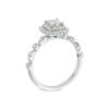 Thumbnail Image 3 of 1/2 CT. T.W. Quad Princess-Cut Diamond Double Cushion Frame Vintage-Style Engagement Ring in 10K White Gold