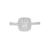 Thumbnail Image 4 of 1/2 CT. T.W. Quad Princess-Cut Diamond Double Cushion Frame Vintage-Style Engagement Ring in 10K White Gold