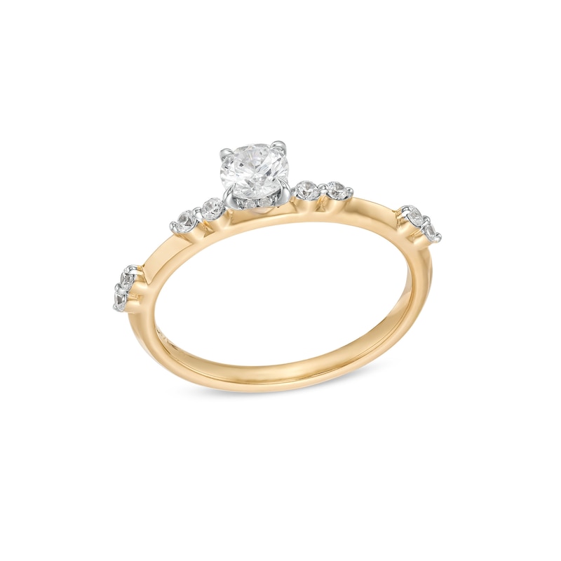 Main Image 1 of 1/2 CT. T.W. Diamond Hidden Frame Engagement Ring in 10K Gold