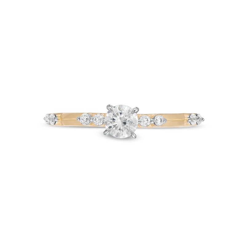 Main Image 4 of 1/2 CT. T.W. Diamond Hidden Frame Engagement Ring in 10K Gold