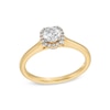 Thumbnail Image 1 of 5/8 CT. T.W. Diamond Cushion-Shaped Frame Engagement Ring in 10K Gold