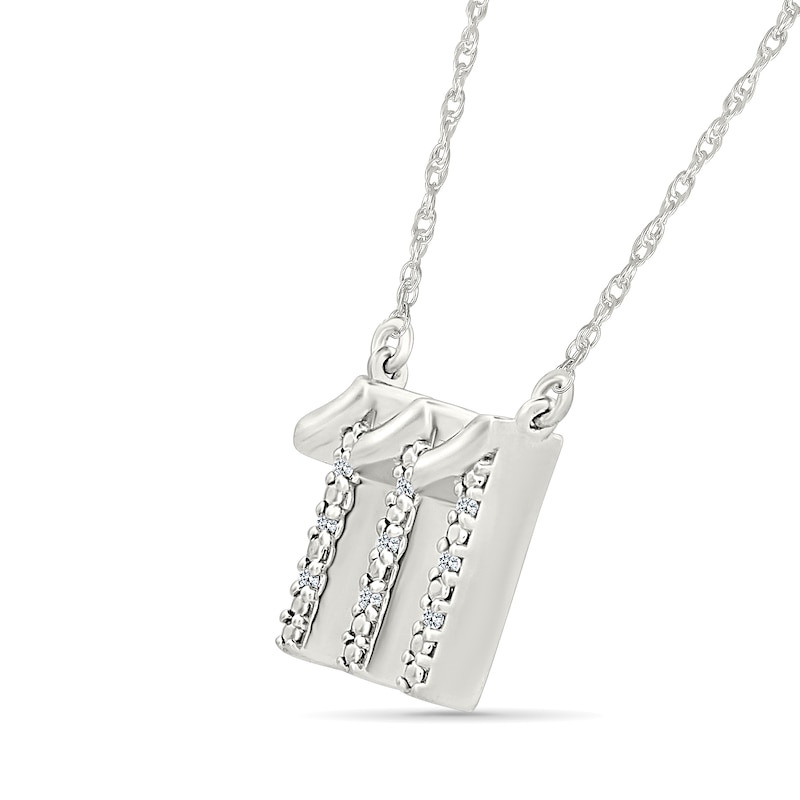 Main Image 2 of Diamond Accent Lucky Number “111” Necklace in Sterling Silver