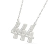 Thumbnail Image 2 of Diamond Accent Lucky Number “444” Necklace in Sterling Silver