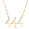 Thumbnail Image 1 of Diamond Accent Lucky Number “444” Necklace in Sterling Silver with 10K Gold Plate