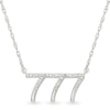 Thumbnail Image 1 of Diamond Accent Lucky Number “777” Necklace in Sterling Silver