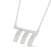 Thumbnail Image 2 of Diamond Accent Lucky Number “777” Necklace in Sterling Silver