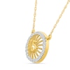 Thumbnail Image 2 of 1/6 CT. T.W. Diamond Quinceañera “15” Wheel Necklace in Sterling Silver with 10K Gold Plate