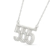 Thumbnail Image 2 of Diamond Accent Lucky Number “555” Necklace in Sterling Silver