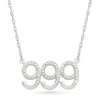 Thumbnail Image 1 of Diamond Accent Lucky Number “999” Necklace in Sterling Silver