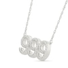 Thumbnail Image 2 of Diamond Accent Lucky Number “999” Necklace in Sterling Silver