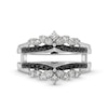 Thumbnail Image 4 of 1/2 CT. T.W. Black and White Diamond Leaf Solitaire Enhancer in 14K White Gold