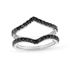 Thumbnail Image 1 of 3/4 CT. T.W. Black Diamond Chevron Solitaire Enhancer in 14K White Gold